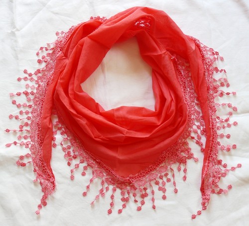 Tuch halstuch rot - tuch, rot-rosa