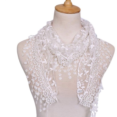 Damen spitze quasten schal - spitze,